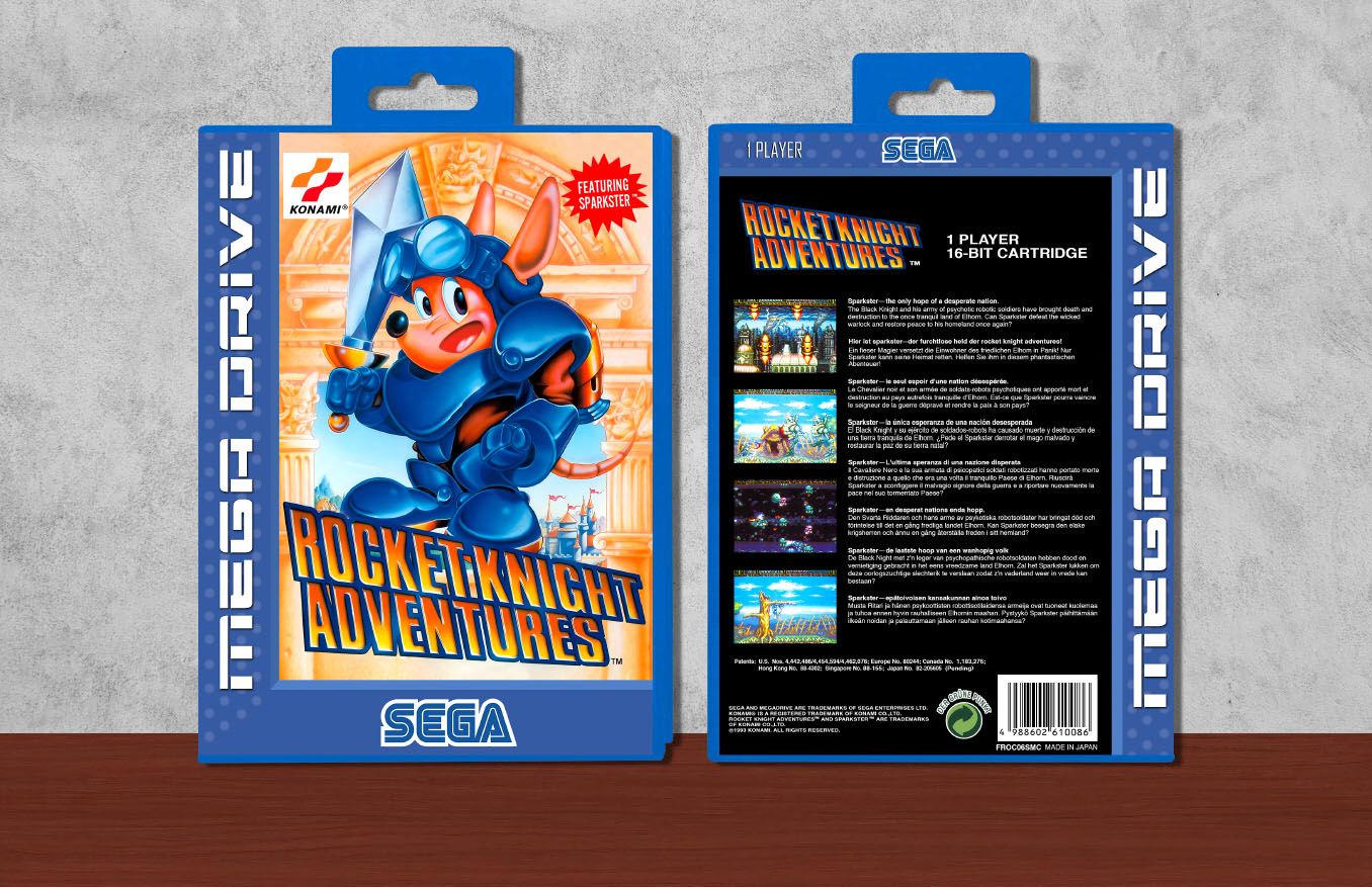 Rocket Knight Adventures, Case Color: Blue