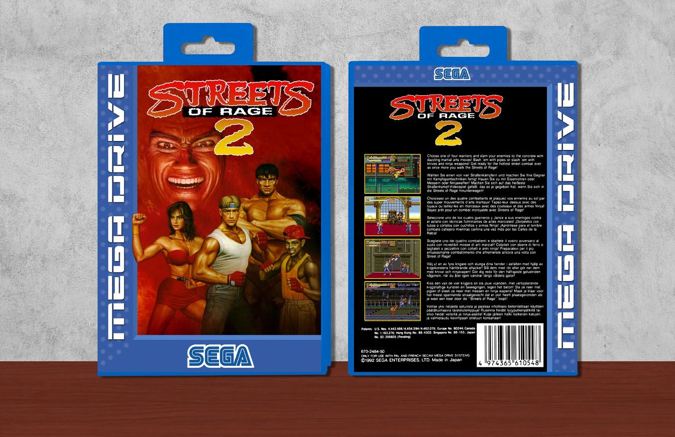 Streets of Rage 2, Case Color: Blue