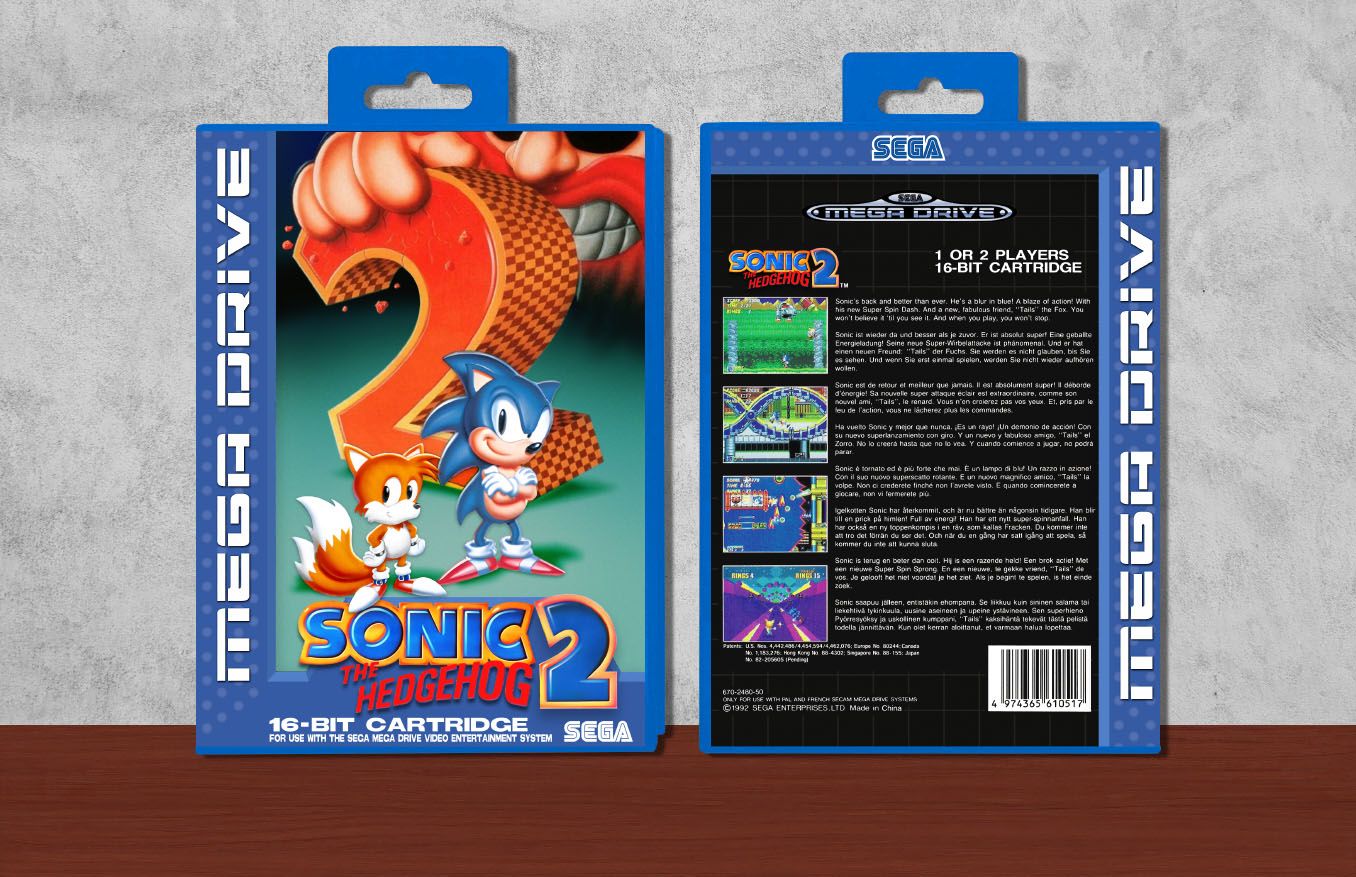 Sonic the Hedgehog 2, Case Color: Blue