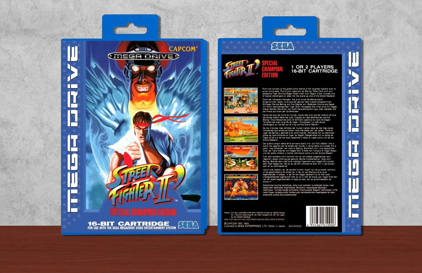 Street Fighter II&#39;: Special Champion Edition, Case Color: Blue