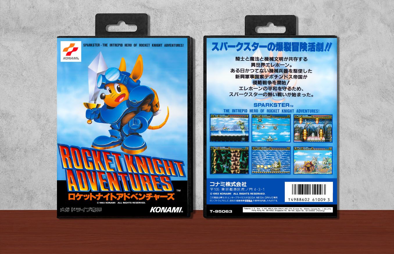 Rocket Knight Adventures, Case Color: Black