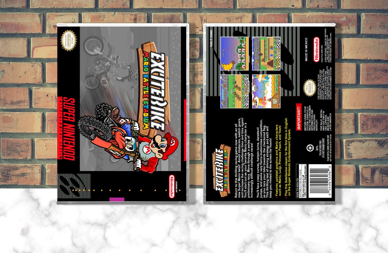 Excitebike Mario Battle Stadium, Case Color: CLEAR (Transparent)