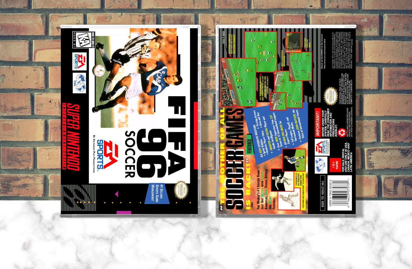 FIFA Soccer &#39;96, Case Color: CLEAR (Transparent)