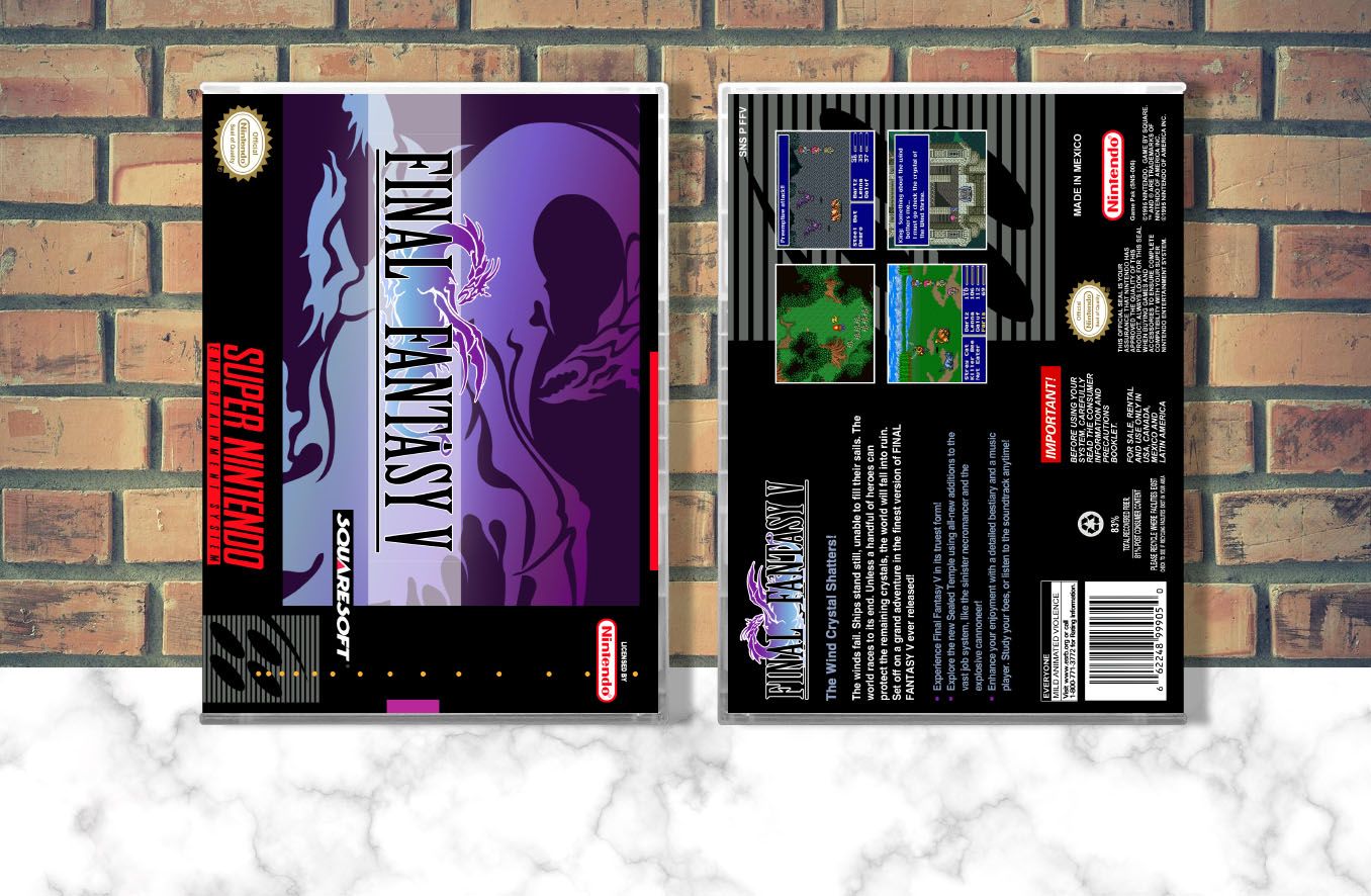 Final Fantasy V, Case Color: CLEAR (Transparent)