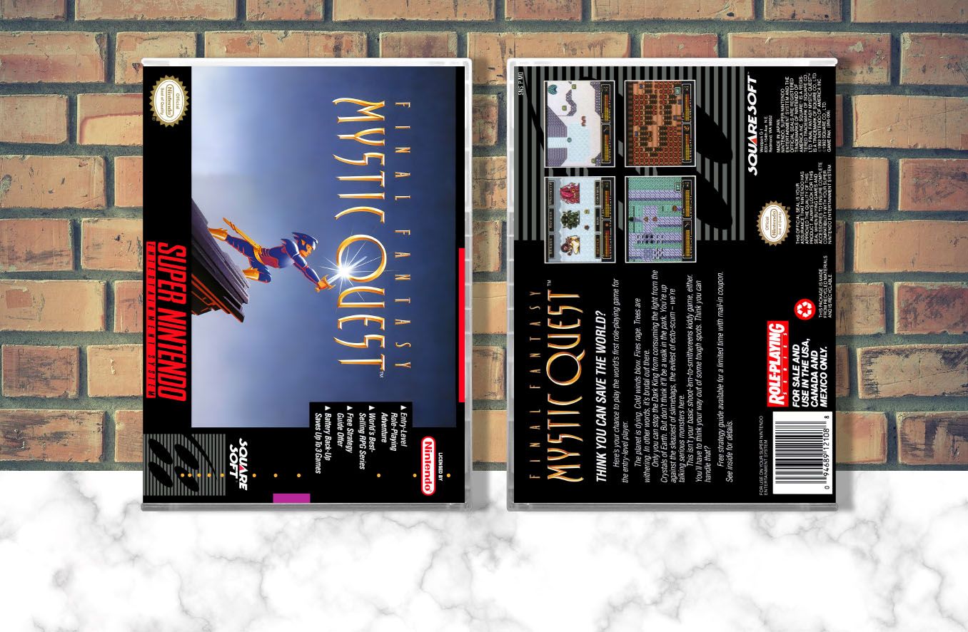 Final Fantasy Mystic Quest, Case Color: CLEAR (Transparent)
