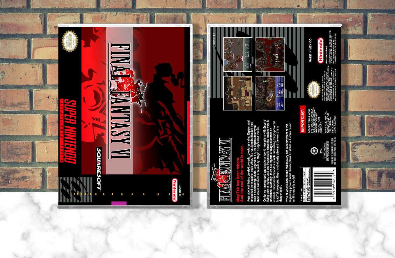 Final Fantasy VI, Case Color: CLEAR (Transparent)