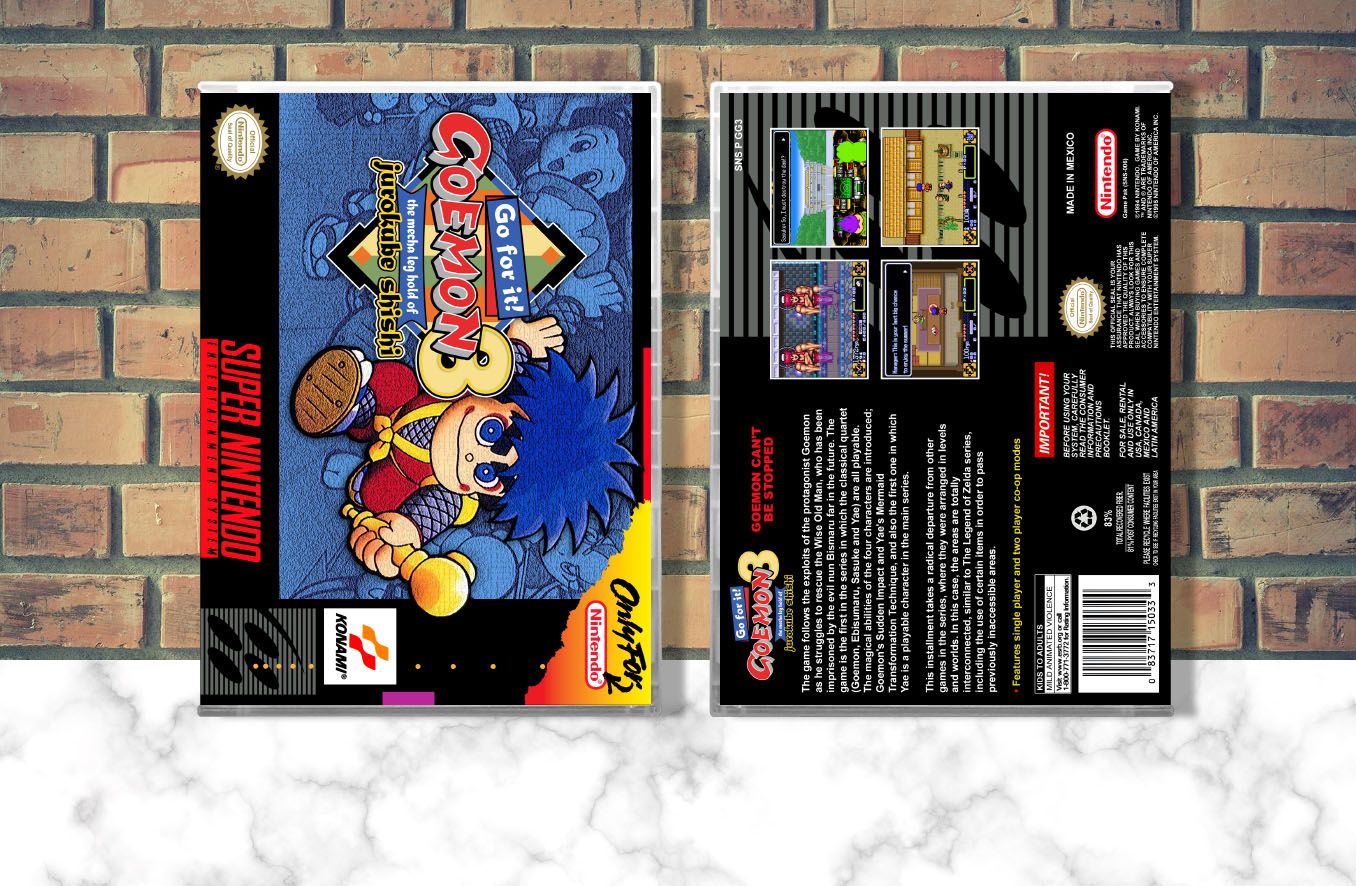 Go for it Goemon 3: The Mecha Leg Hold of Jurokube Shishi, Case Color: CLEAR (Transparent)