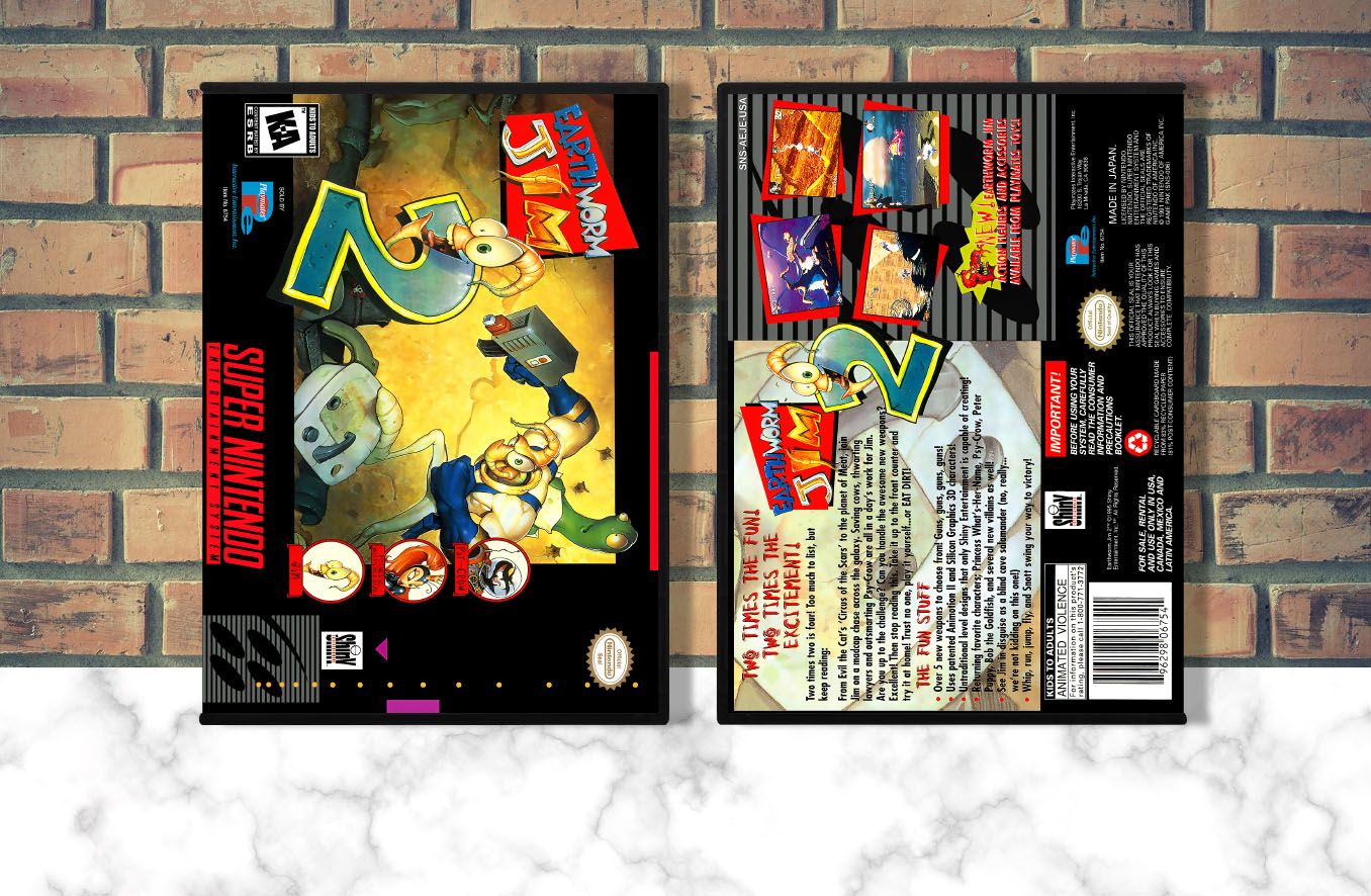 Earthworm Jim 2, Case Color: DARK GREY (OEM DS CASE COLOR)