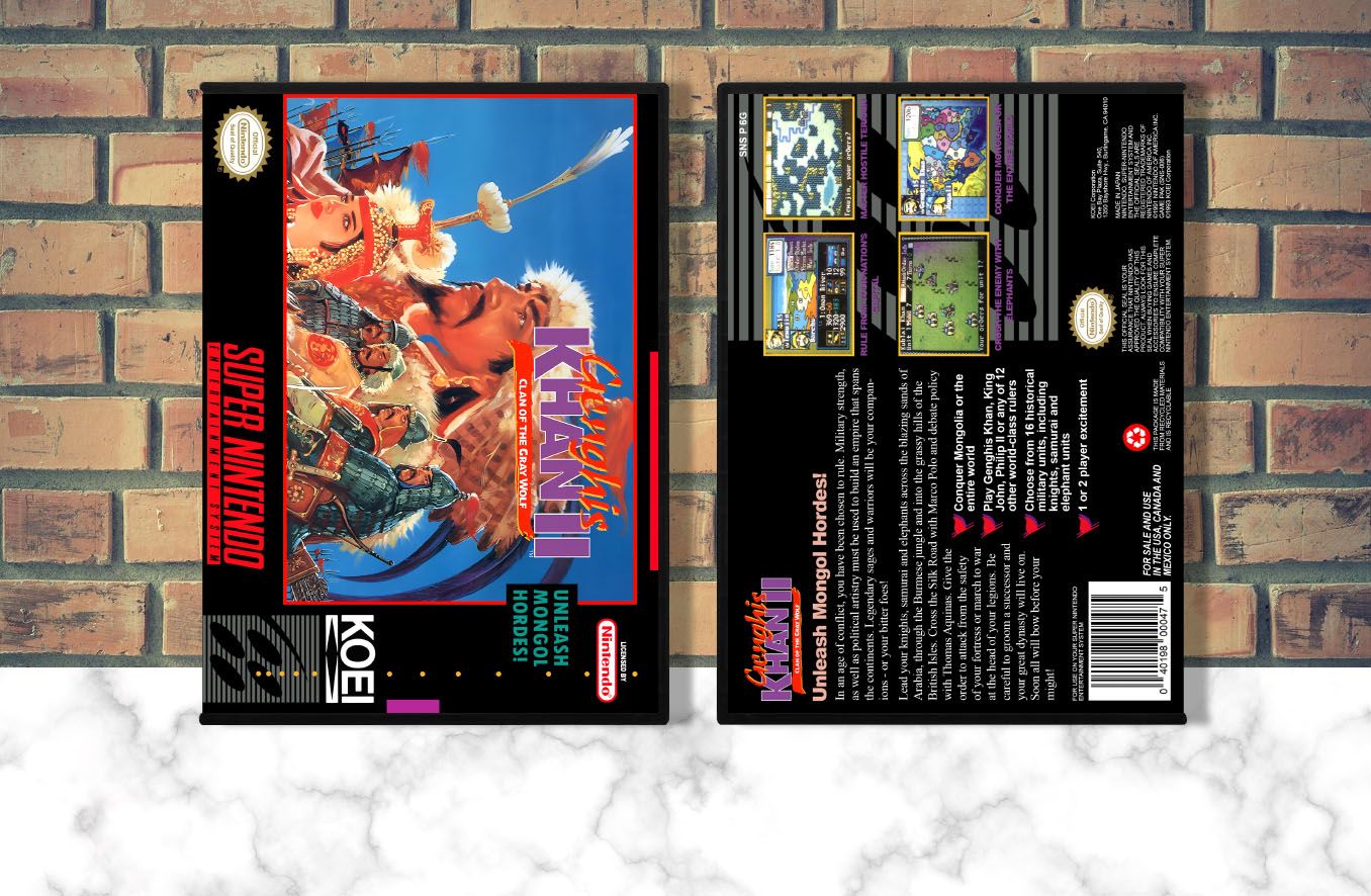 Genghis Kahn II: Clan of the Gray Wolf, Case Color: DARK GREY (OEM DS CASE COLOR)