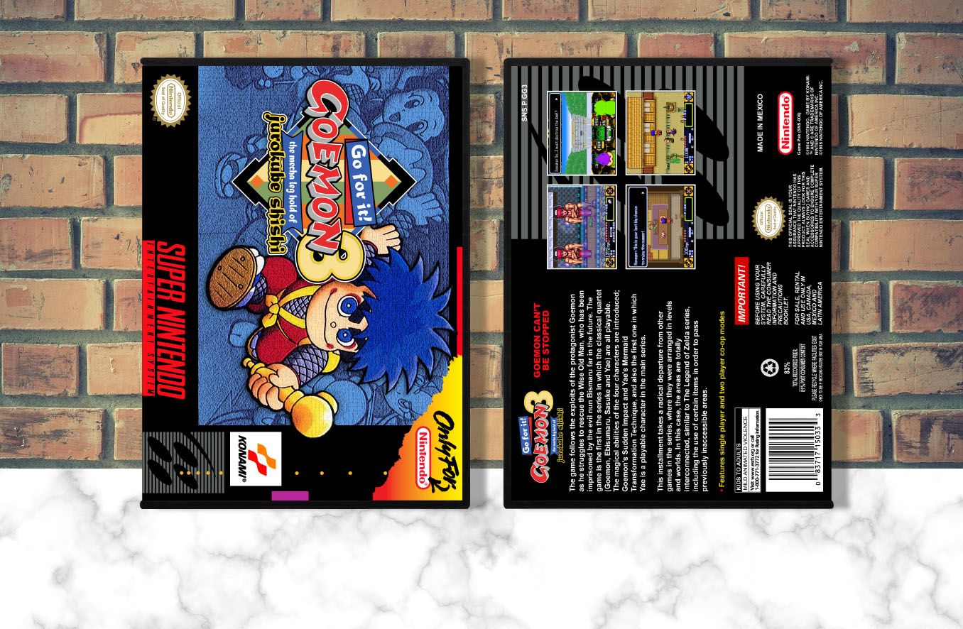 Go for it Goemon 3: The Mecha Leg Hold of Jurokube Shishi, Case Color: DARK GREY (OEM DS CASE COLOR)