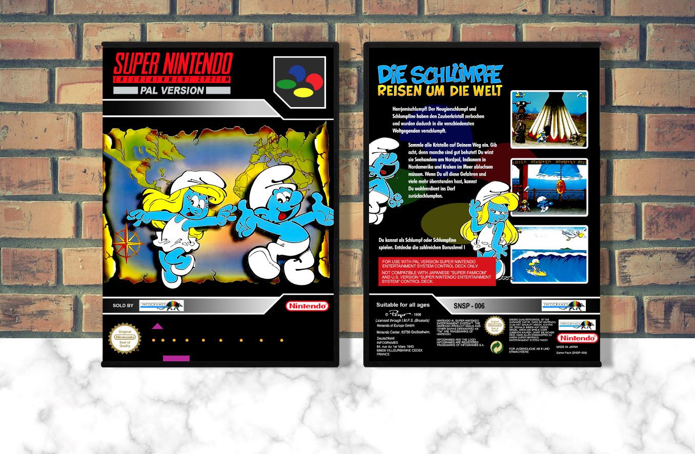 Smurfs Travel the World, The (PAL) | Die Schlumpfe 2: Reisen Um Die Welt, Case Color: DARK GREY (OEM DS CASE COLOR)