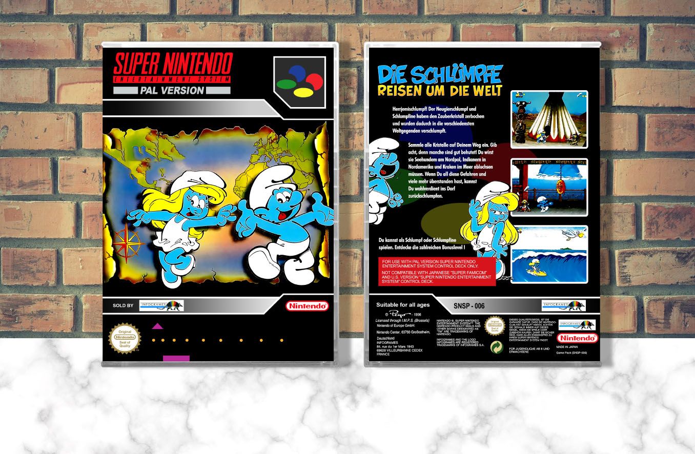 Smurfs Travel the World, The (PAL) | Die Schlumpfe 2: Reisen Um Die Welt, Case Color: CLEAR (Transparent)