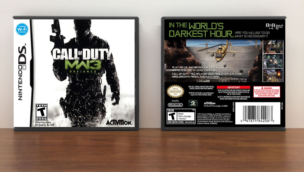 Call of Duty: Modern Warfare 3: Defiance, Case Color: DARK GREY (OEM DS CASE COLOR)