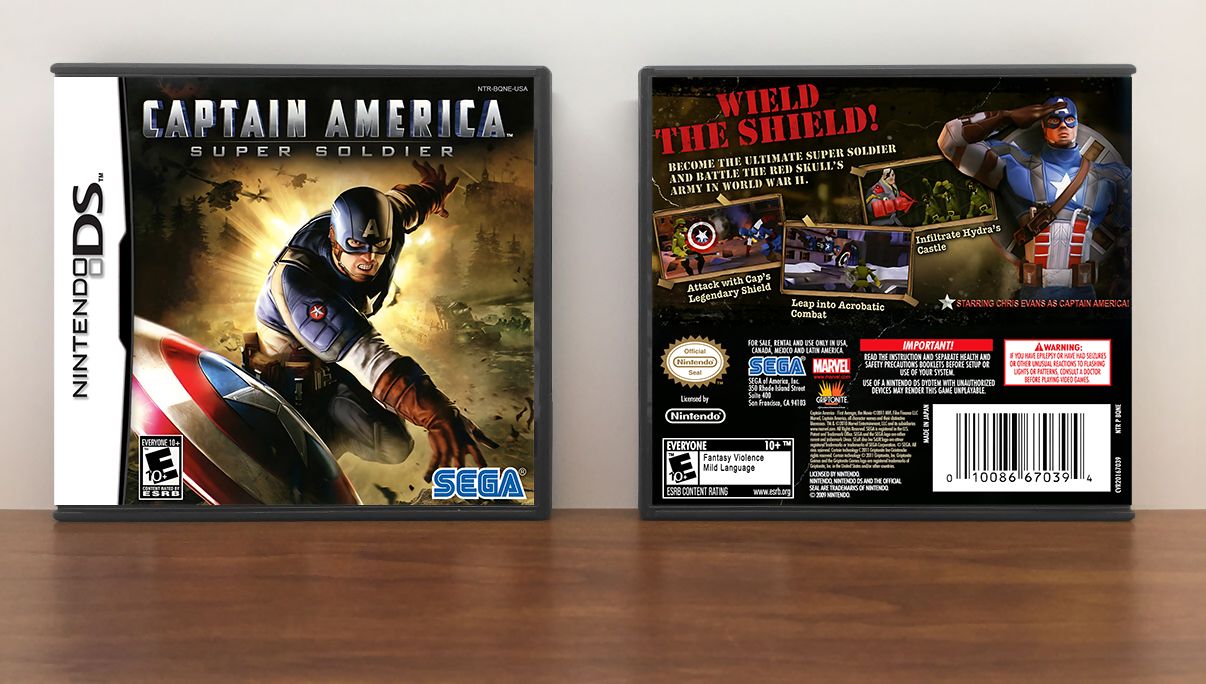 Captain America: Super Soldier, Case Color: DARK GREY (OEM DS CASE COLOR)