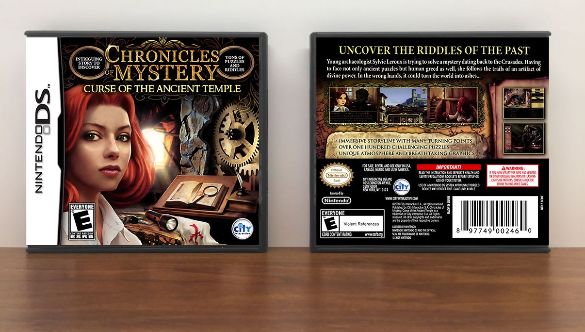 Chronicles of Mystery: Curse of the Ancient Temple, Case Color: DARK GREY (OEM DS CASE COLOR)