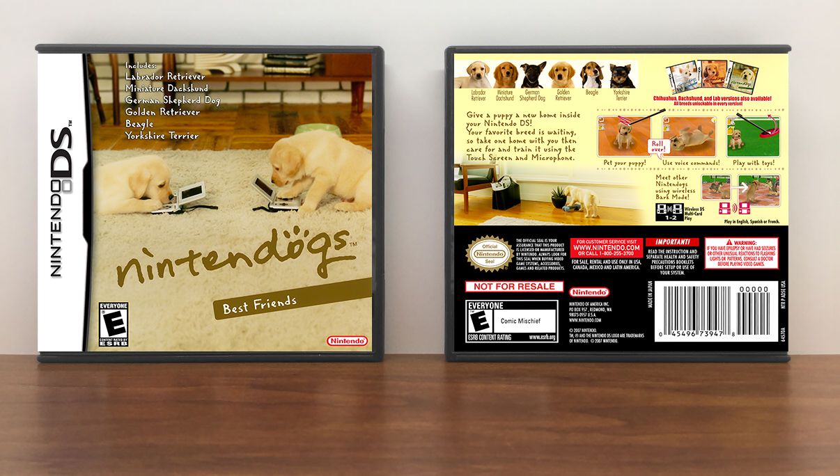 Nintendogs: Best Friends, Case Color: DARK GREY (OEM DS CASE COLOR)