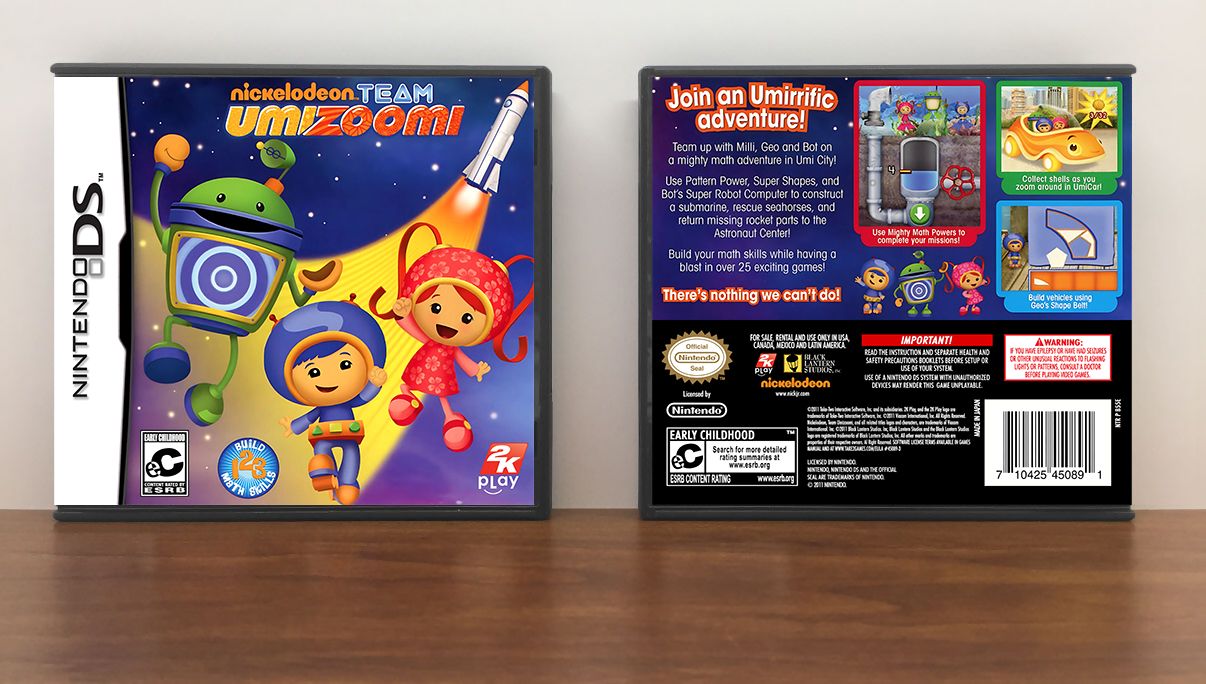 Nickelodeon Team Umizoomi, Case Color: DARK GREY (OEM DS CASE COLOR)