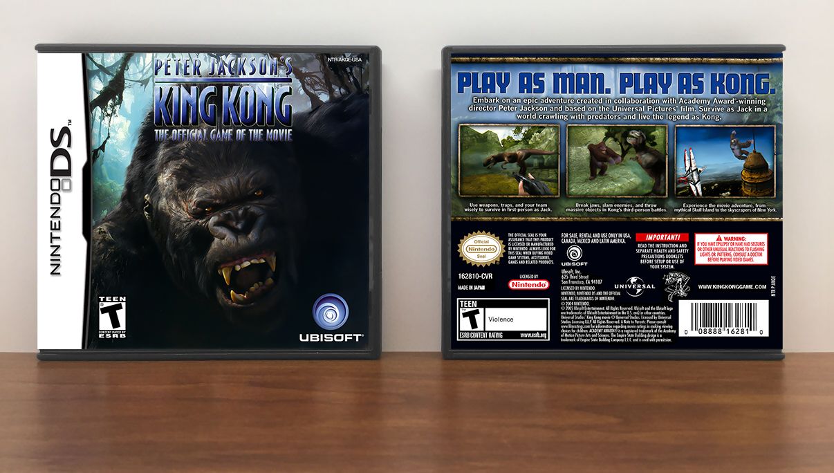 Peter Jackson&#39;s King Kong: The Official Game of the Movie, Case Color: DARK GREY (OEM DS CASE COLOR)
