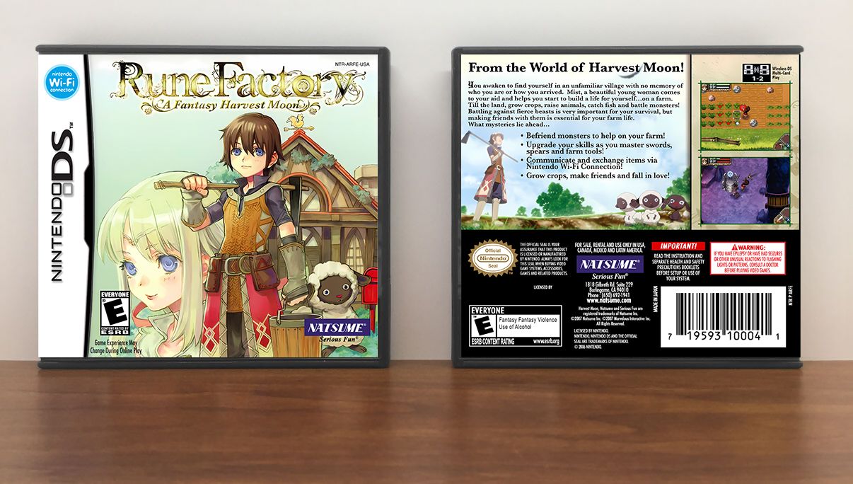 Rune Factory: A Fantasy Harvest Moon, Case Color: DARK GREY (OEM DS CASE COLOR)