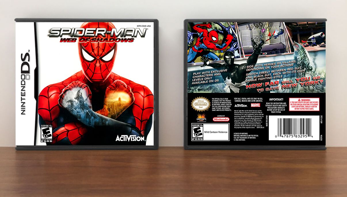 Spider-Man: Web of Shadows, Case Color: DARK GREY (OEM DS CASE COLOR)