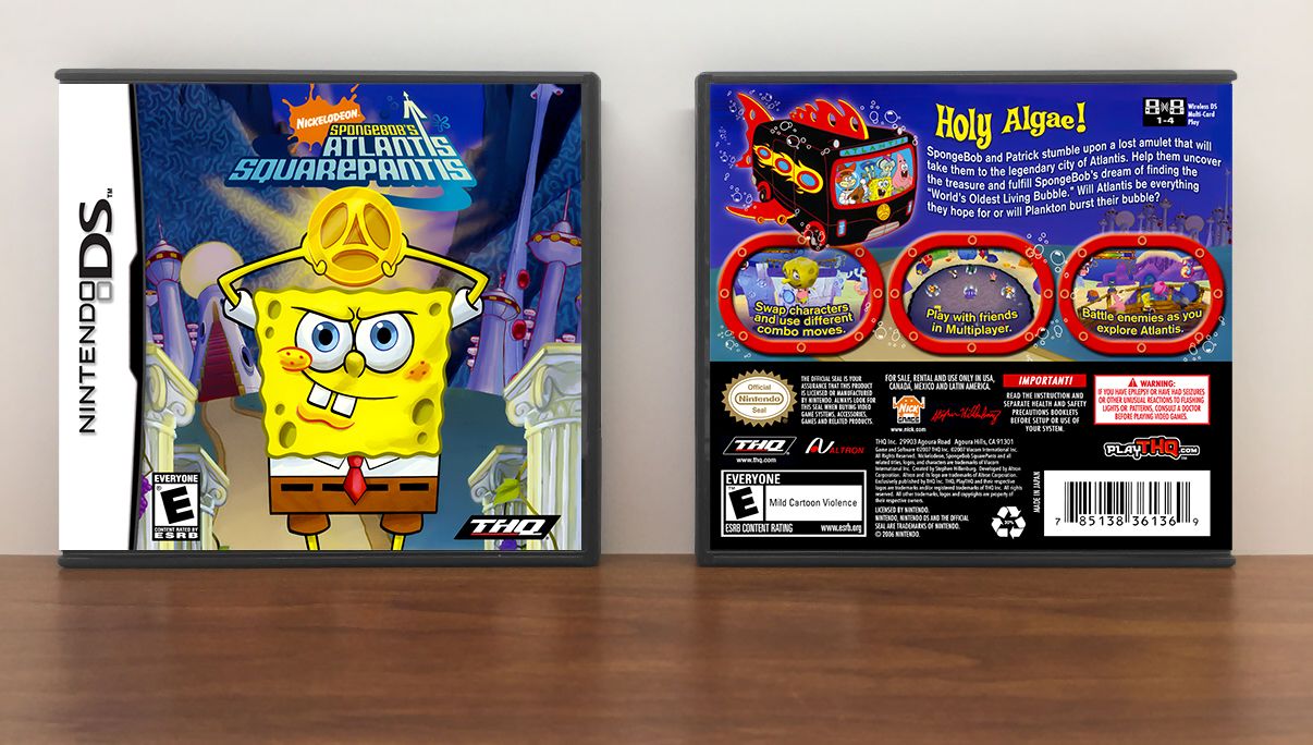 SpongeBob's Atlantis SquarePantis, Case Color: DARK GREY (OEM DS CASE COLOR)