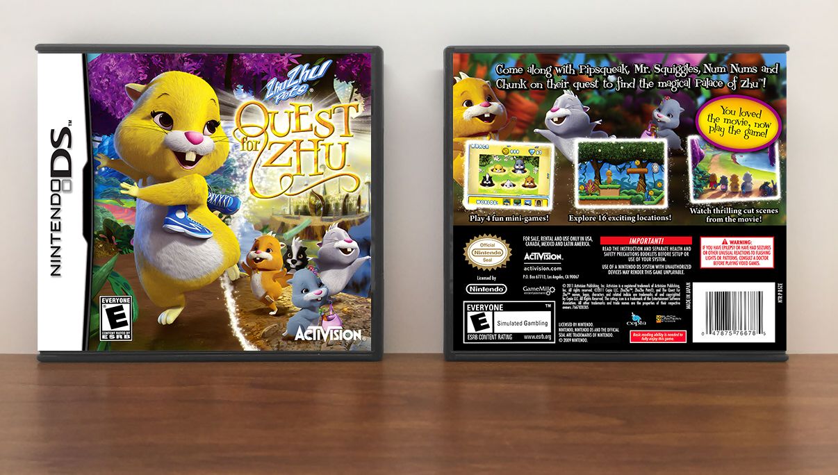 Zhu Zhu Pets: Quest for Zhu, Case Color: DARK GREY (OEM DS CASE COLOR)