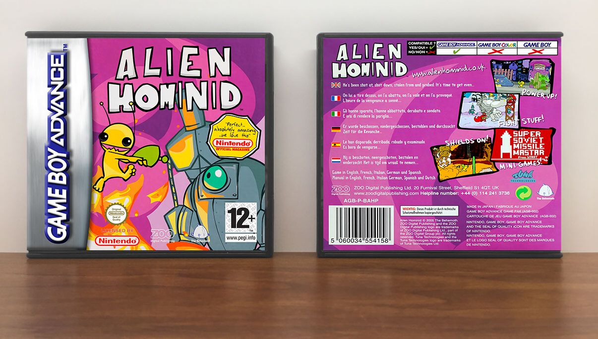 Alien Hominid (PAL), Artwork Spine Color: Chrome