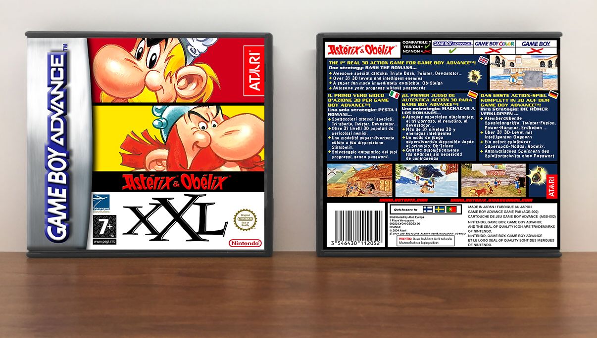 Asterix &amp; Obelix XXL (PAL), Artwork Spine Color: Chrome