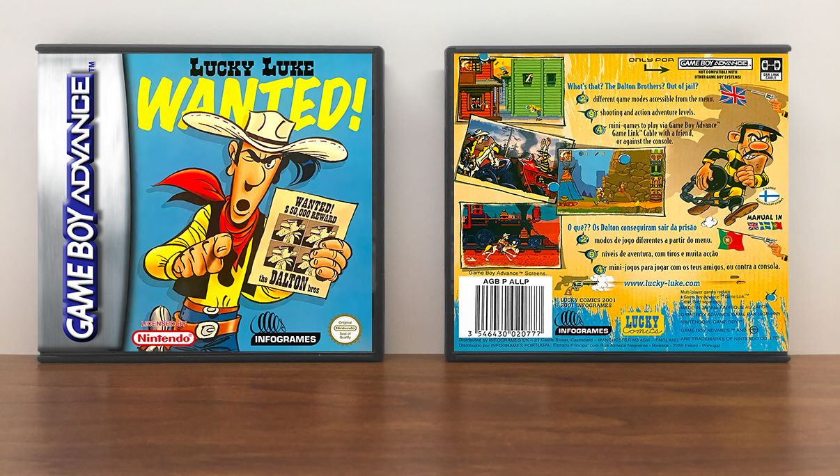 Lucky Luke: Wanted! (PAL), Artwork Spine Color: Chrome