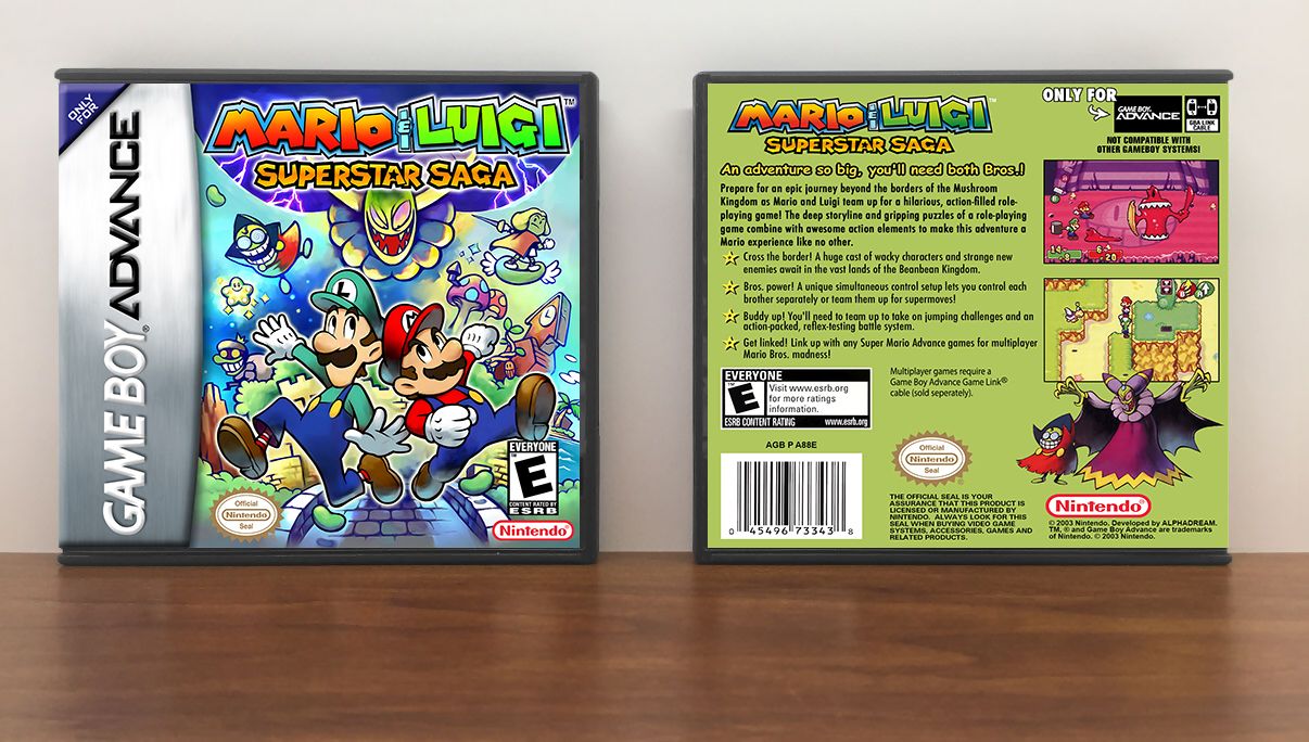 Mario &amp; Luigi: Superstar Saga, Artwork Spine Color: Chrome