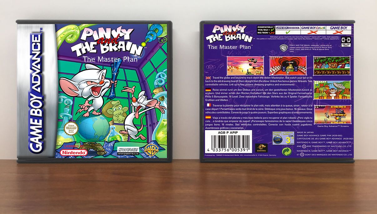 Pinky and the Brain: The Masterplan (PAL), Artwork Spine Color: Chrome