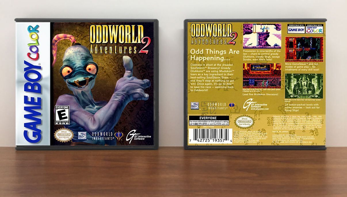 Oddworld Adventures 2, Artwork Spine Color: Chrome