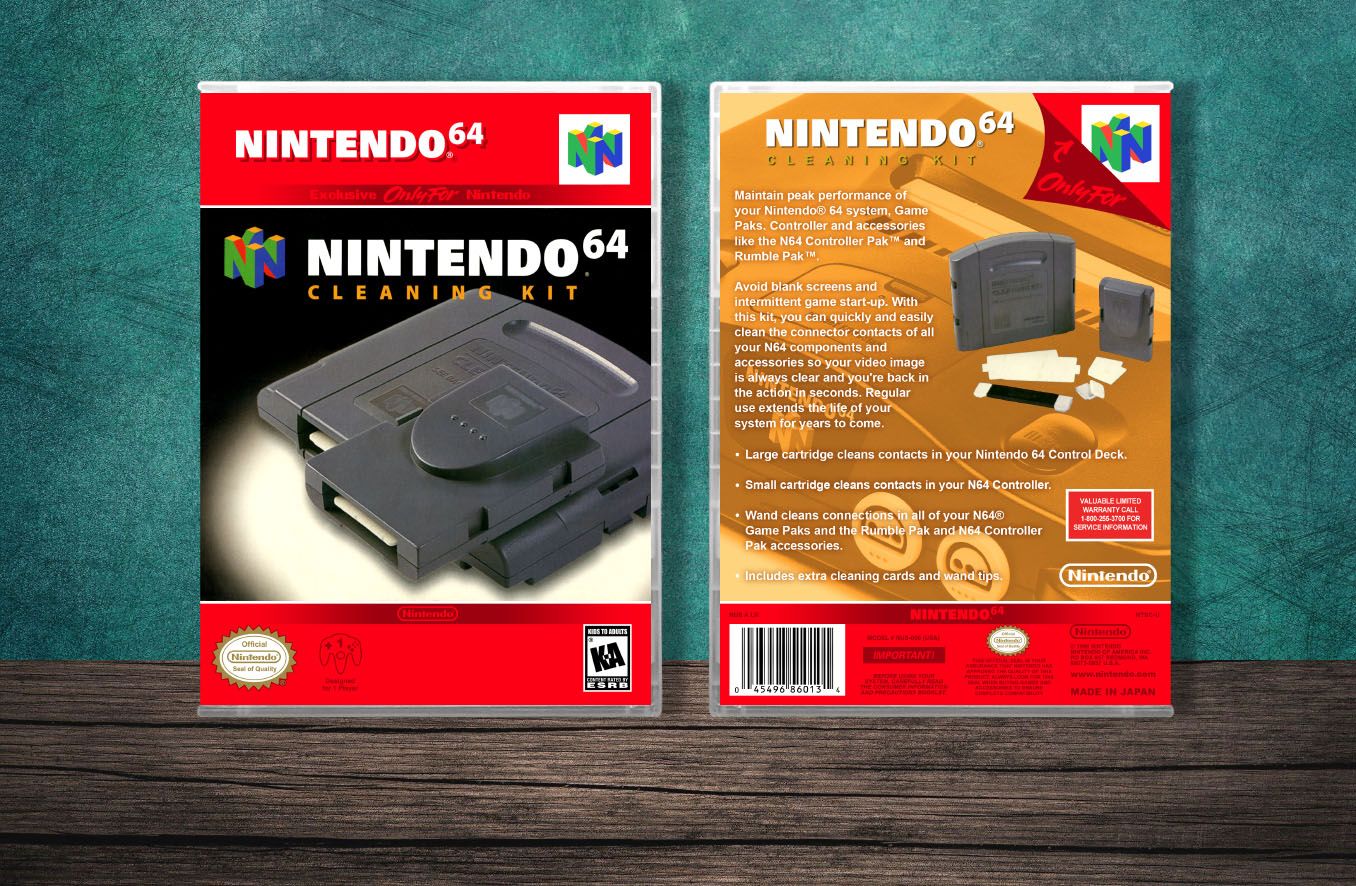 N64 Cleaning Kit, Case Color: CLEAR (Transparent)
