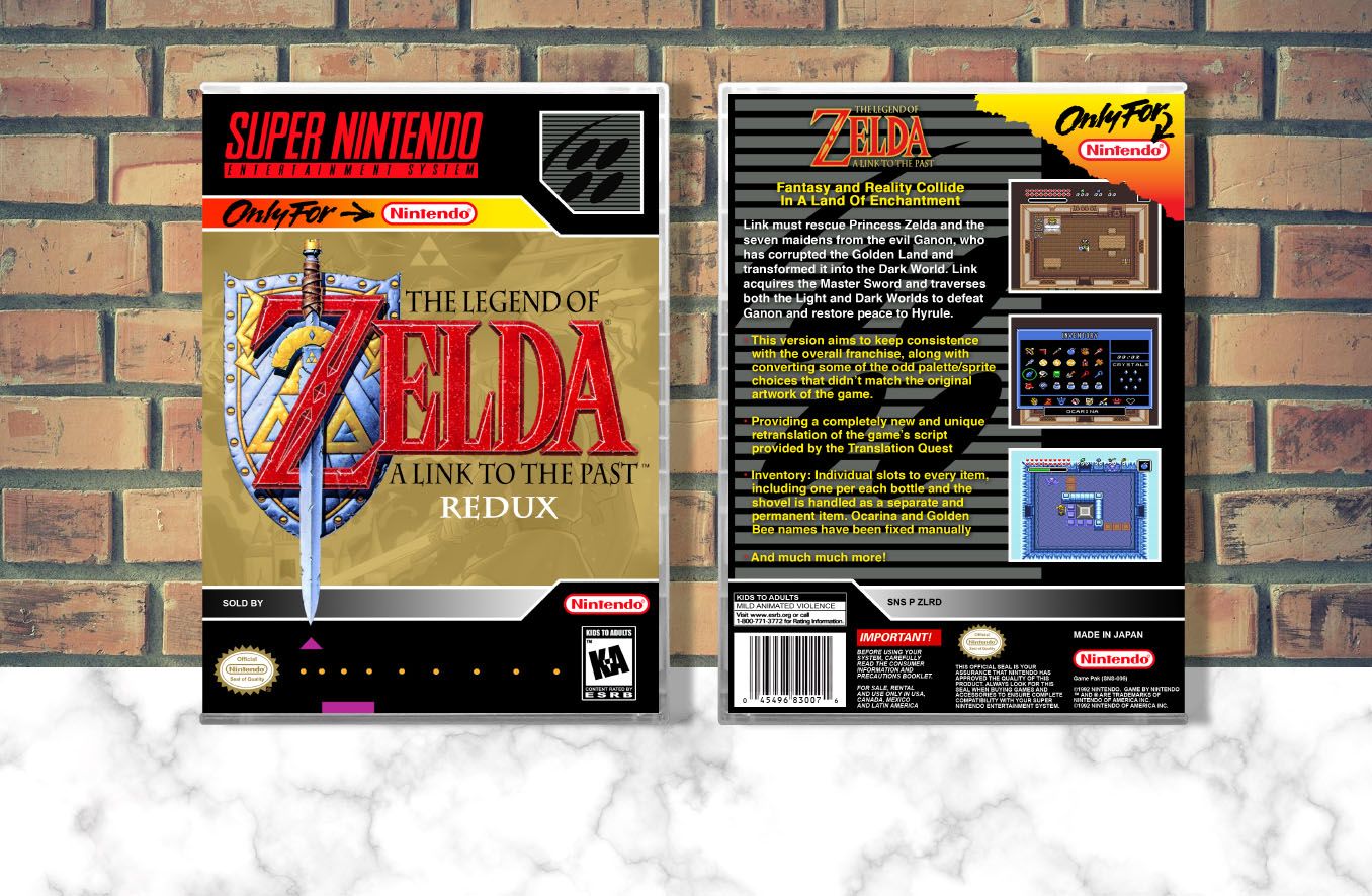 Legend of Zelda, The: A Link to the Past Redux, Case Color: CLEAR (Transparent)