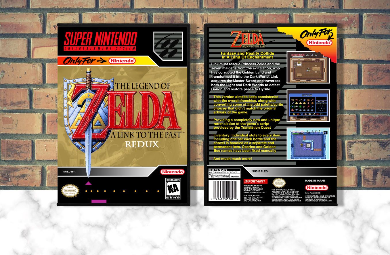 Legend of Zelda, The: A Link to the Past Redux, Case Color: DARK GREY (OEM DS CASE COLOR)