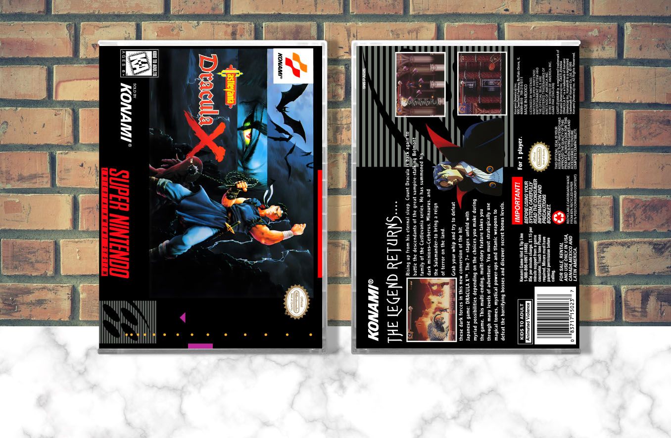 Castlevania: Dracula X, Case Color: CLEAR (Transparent)