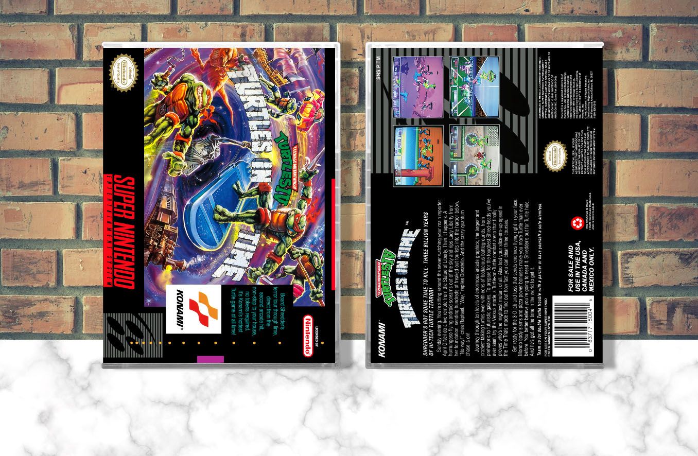 Teenage Mutant Ninja Turtles IV: Turtles in Time, Case Color: CLEAR (Transparent)