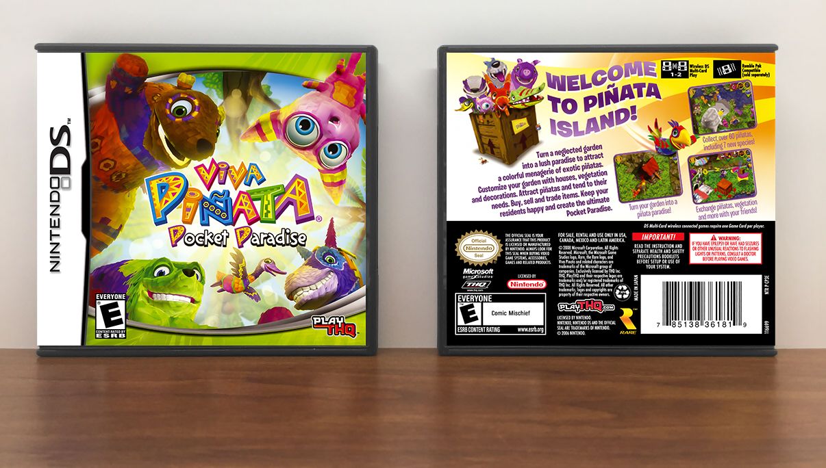 Viva Pinata: Pocket Paradise, Case Color: DARK GREY (OEM DS CASE COLOR)