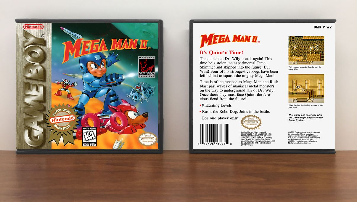 Mega Man II (PC), Case Color: DARK GREY (OEM DS CASE COLOR), Artwork Spine Color: (PC) Chrome