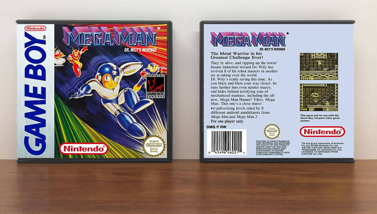 Mega Man: Dr. Wiley&#39;s Rache (PAL), Artwork Spine Color: Chrome