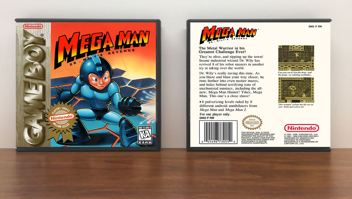 Mega Man in Dr. Wily&#39;s Revenge (PC), Case Color: DARK GREY (OEM DS CASE COLOR), Artwork Spine Color: (PC) Chrome