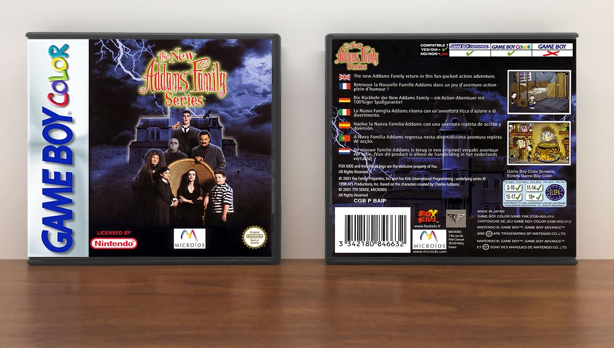 New Addams Family Series, The (PAL), Artwork Spine Color: Chrome