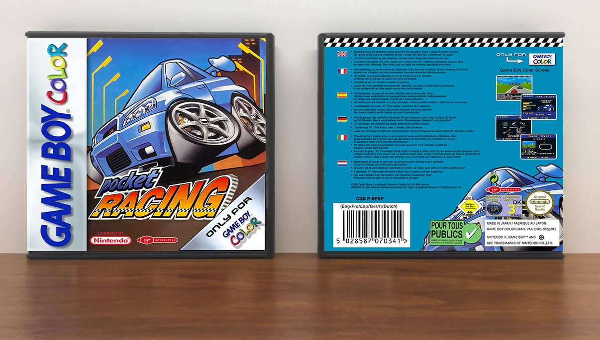 Pocket Racing (PAL), Artwork Spine Color: Chrome