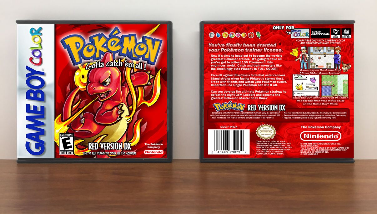 Pokemon Red Version DX, Artwork Spine Color: Chrome