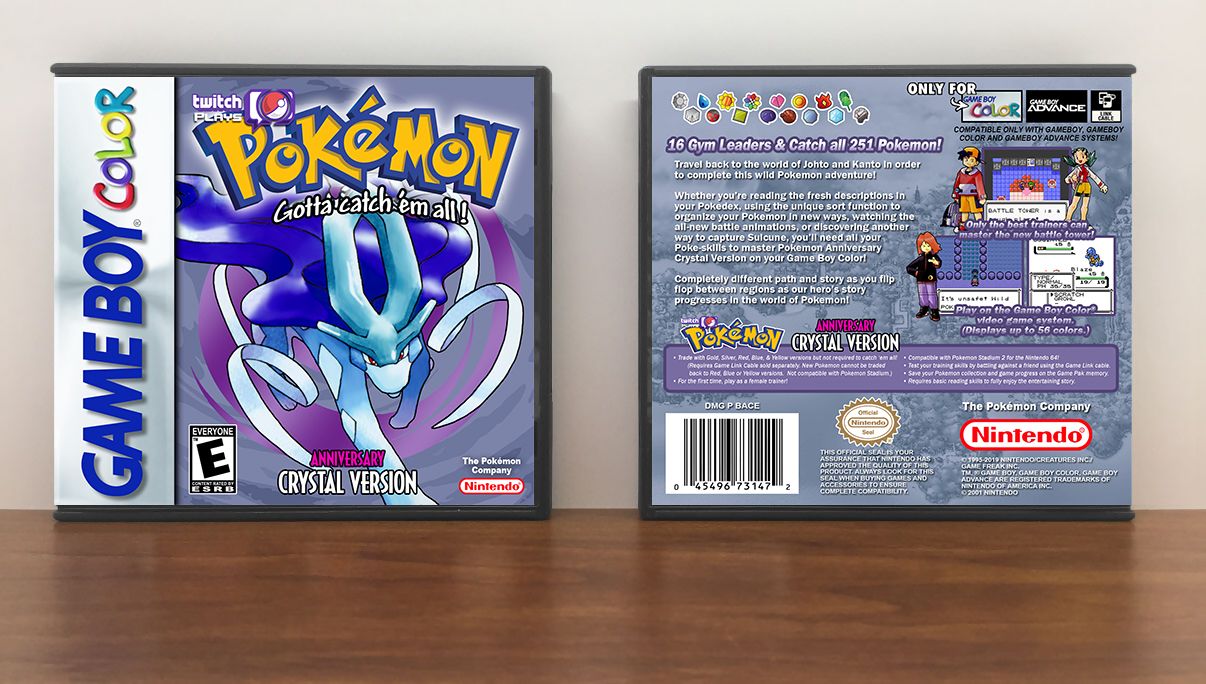 Pokemon Anniversary Crystal Version Twitch Plays, Artwork Spine Color: Chrome