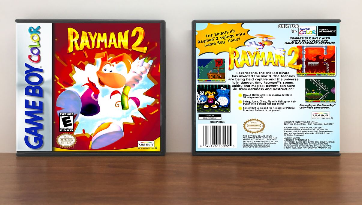 Rayman 2, Artwork Spine Color: Chrome