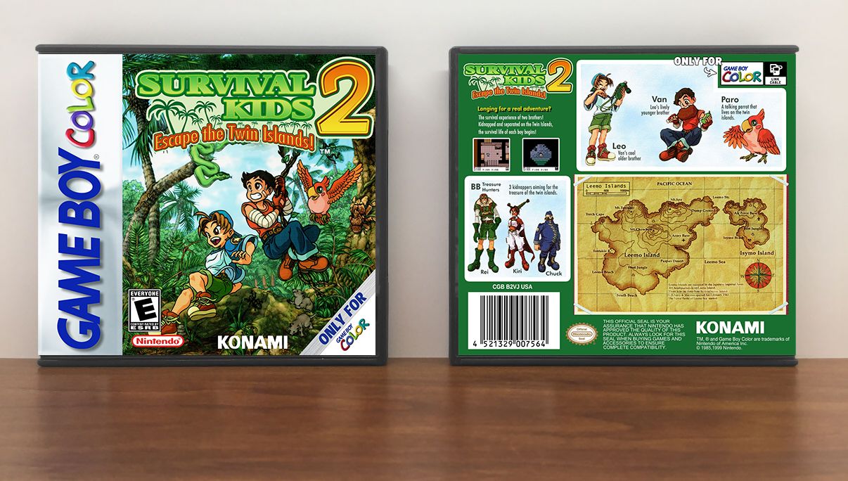 Survival Kids 2: Escape the Twin Islands, Artwork Spine Color: Chrome