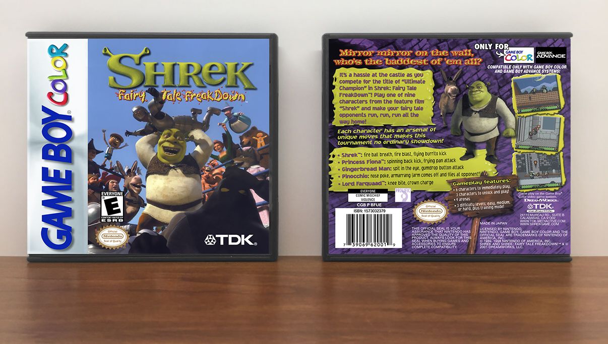 Shrek: Fairytale Freakdown, Artwork Spine Color: Chrome