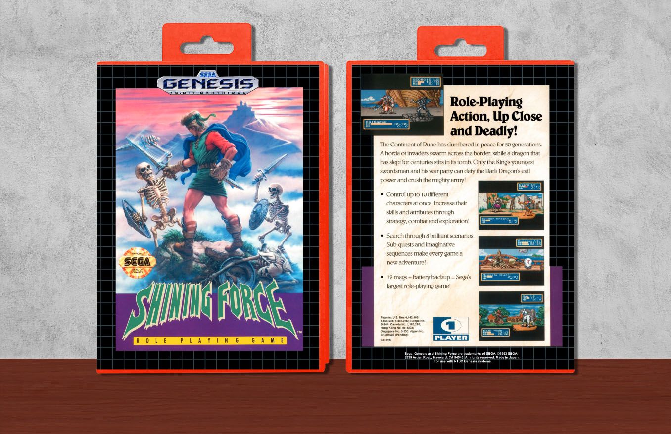 Shining Force, Case Color: Red