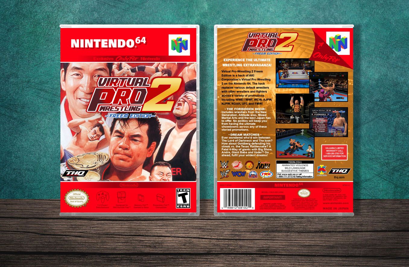 Virtual Pro Wrestling 2: Freem Edition, Case Color: CLEAR (Transparent)